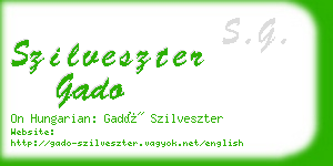 szilveszter gado business card